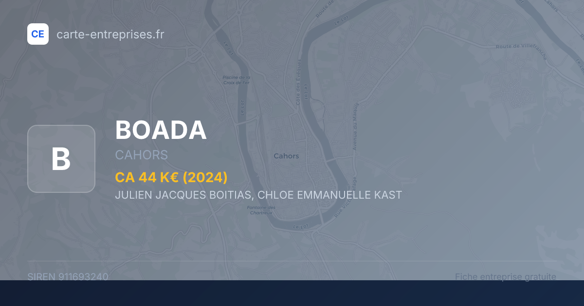 BOADA — 911693240 — fiche entreprise