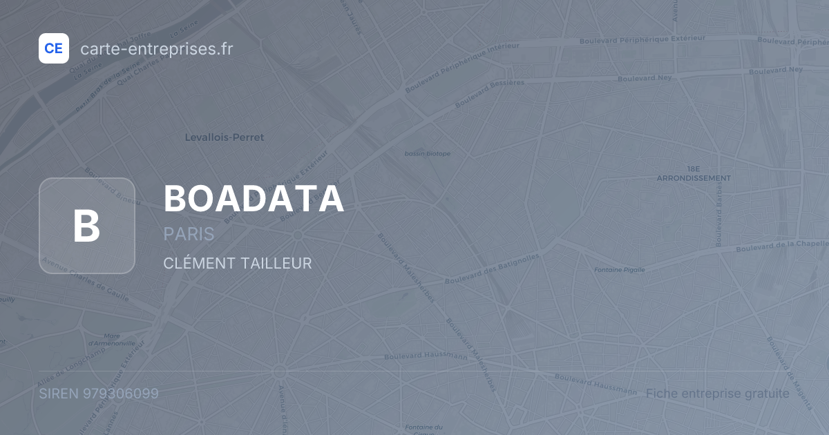 BOADATA — 979306099 — fiche entreprise