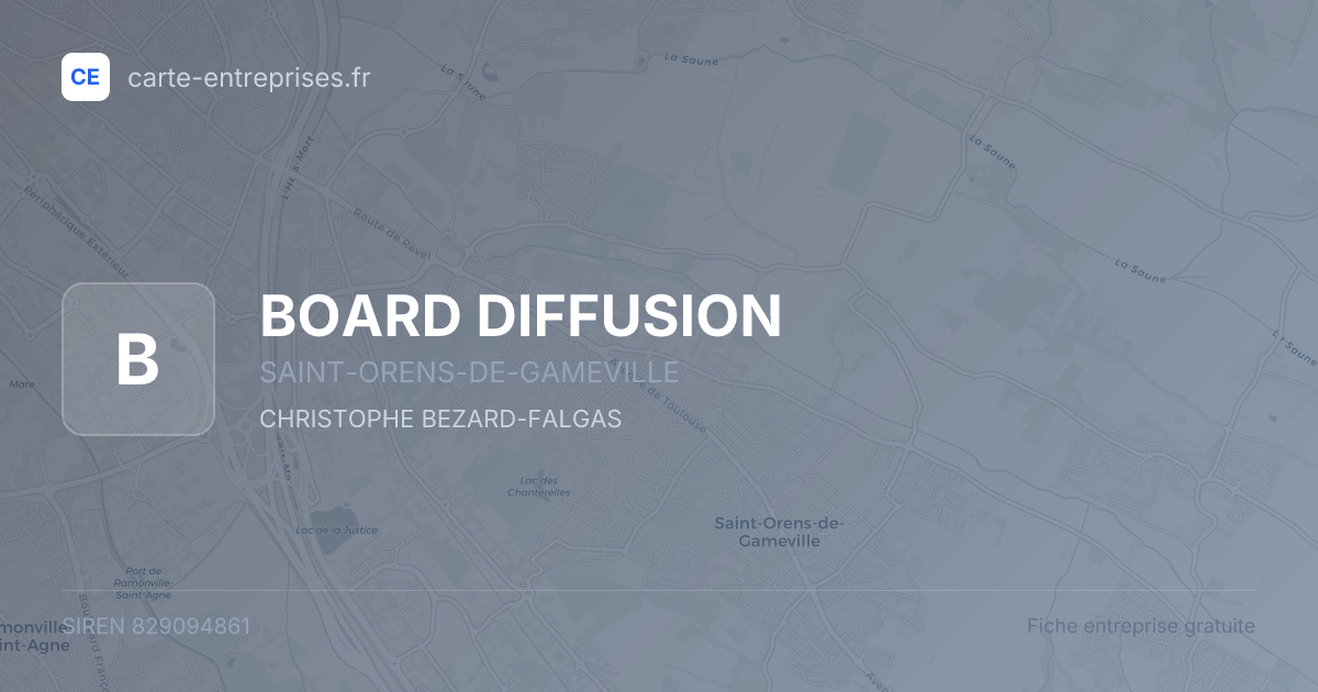 BOARD DIFFUSION — 829094861 — fiche entreprise