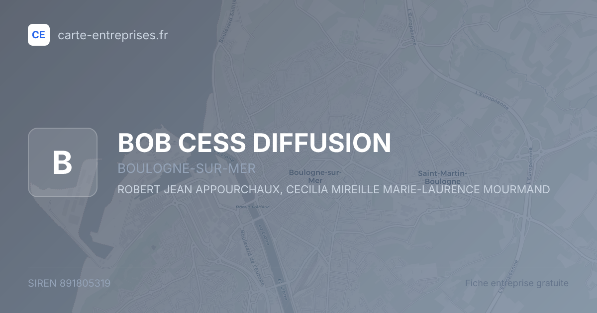 BOB CESS DIFFUSION — 891805319 — fiche entreprise