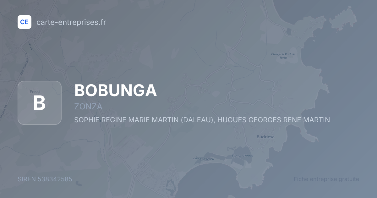 BOBUNGA — 538342585 — fiche entreprise