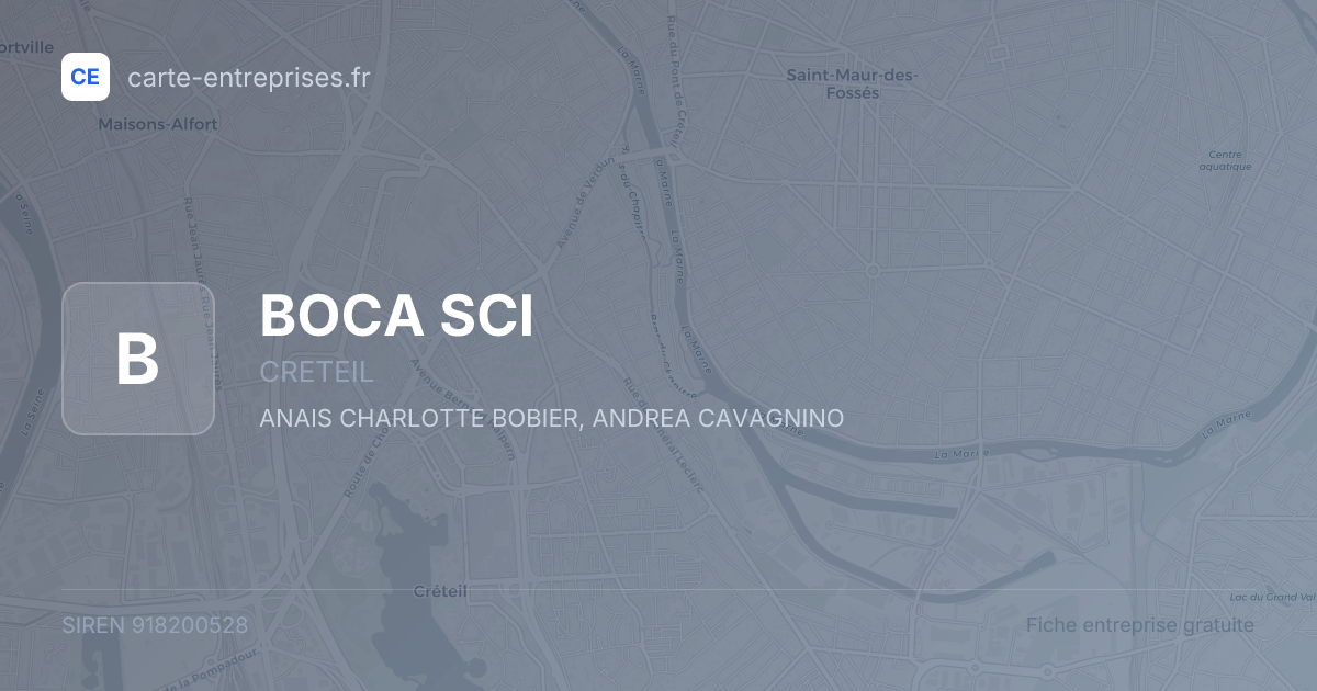 BOCA SCI — 918200528 — fiche entreprise