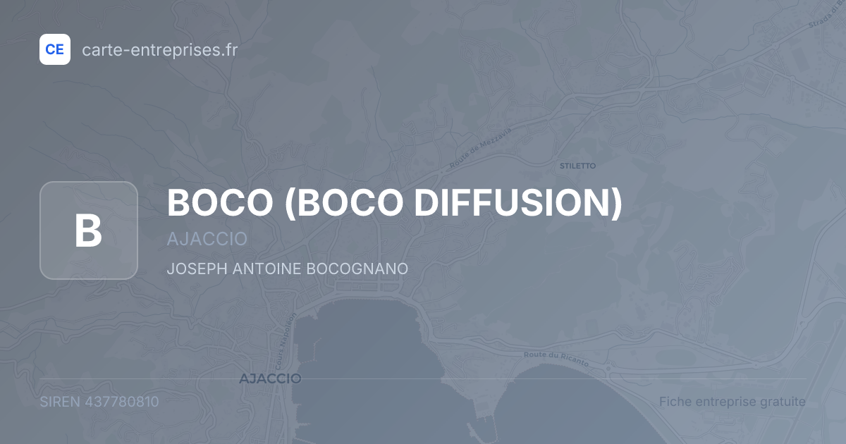 BOCO (BOCO DIFFUSION) — 437780810 — fiche entreprise