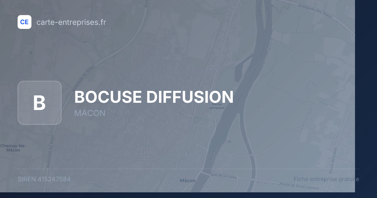 BOCUSE DIFFUSION — 415247584 — fiche entreprise