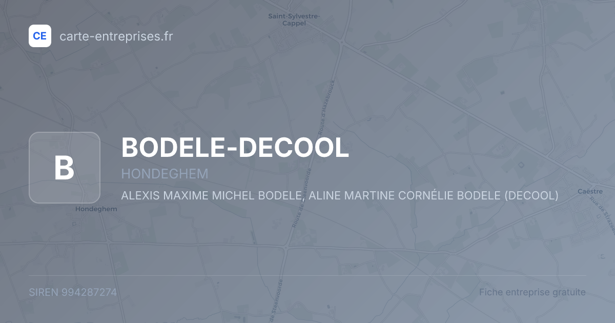 BODELE-DECOOL — 994287274 — fiche entreprise