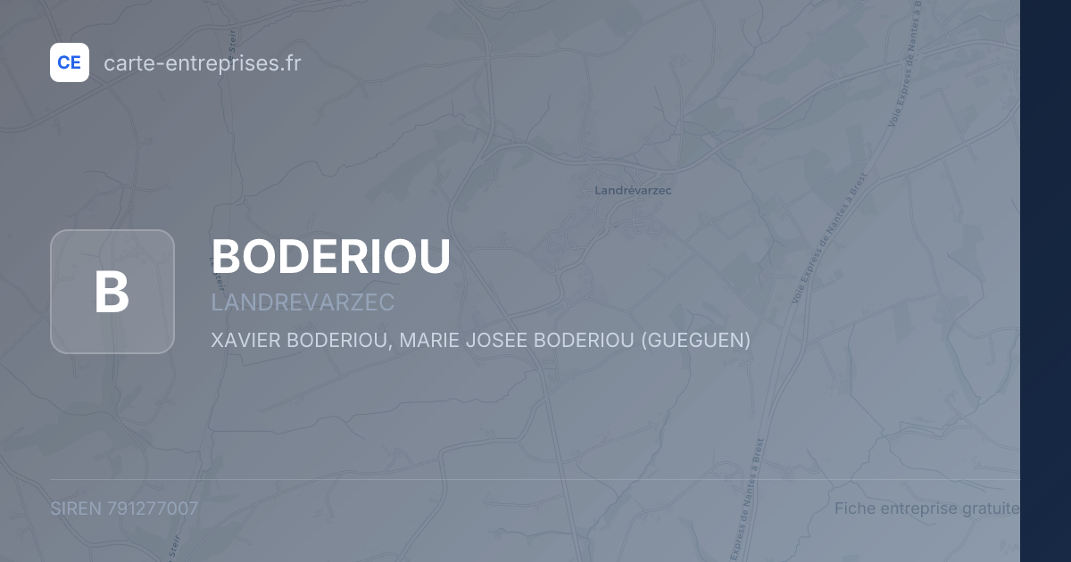 BODERIOU — 791277007 — fiche entreprise