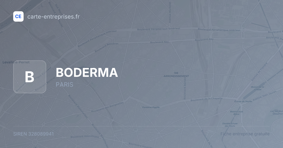 BODERMA — 328089941 — fiche entreprise