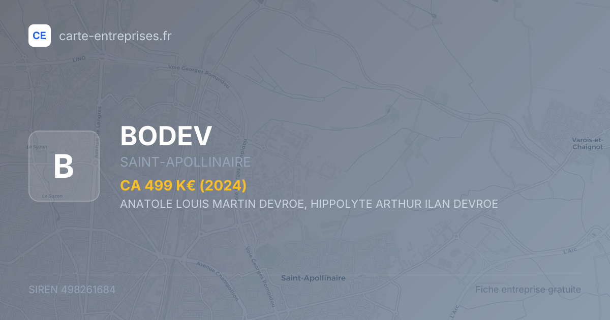BODEV — 498261684 — fiche entreprise
