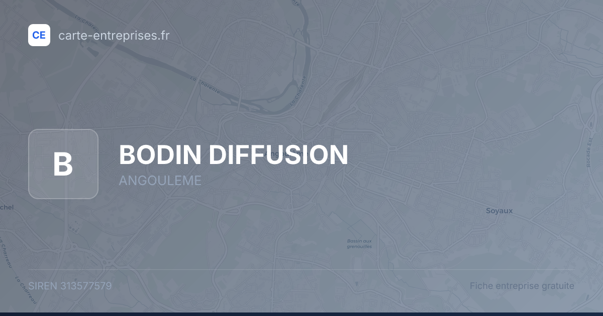 BODIN DIFFUSION — 313577579 — fiche entreprise