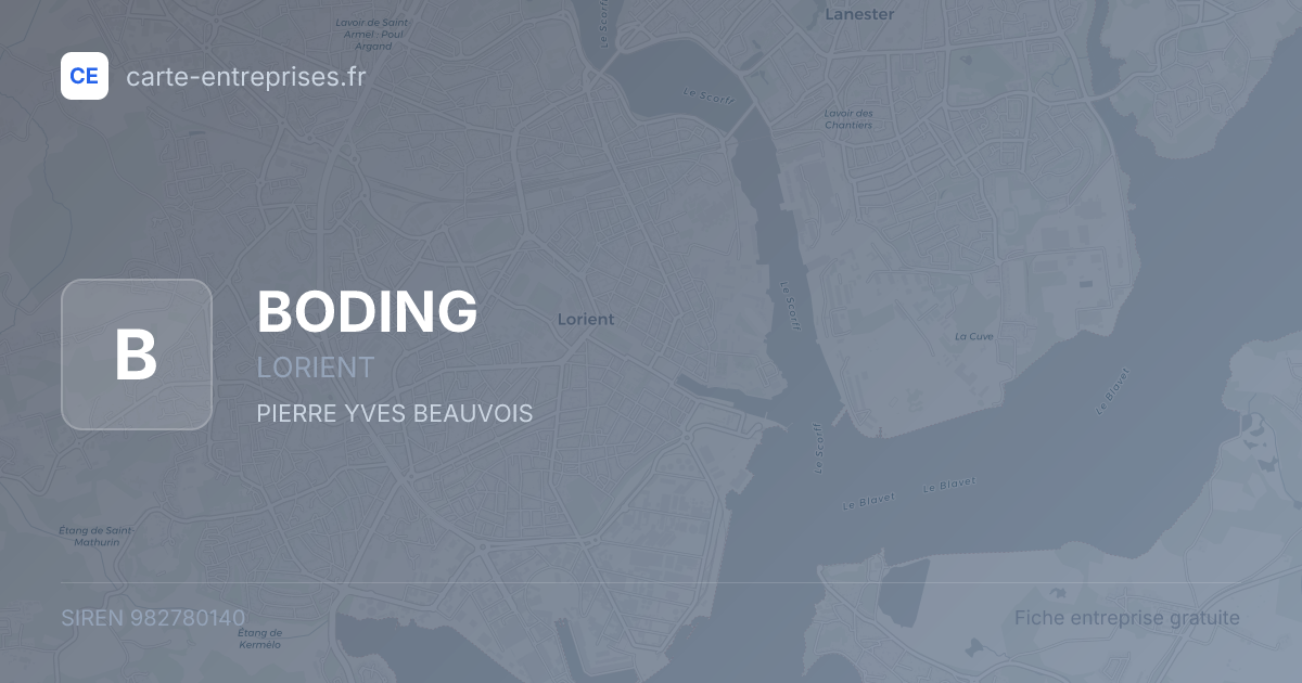 BODING — 982780140 — fiche entreprise