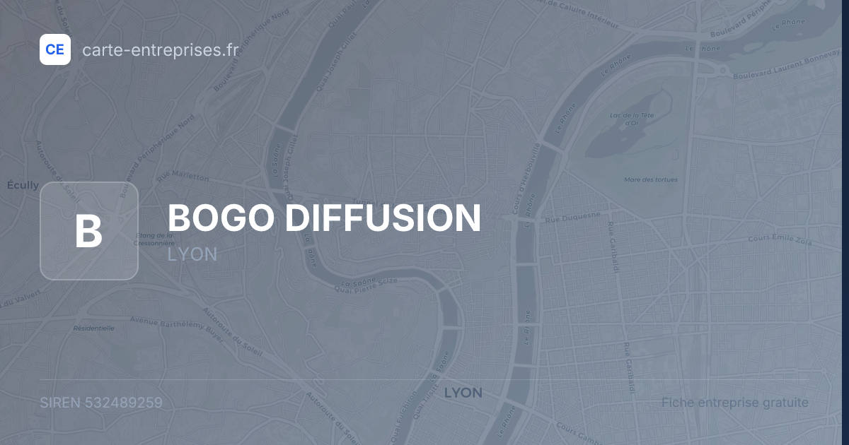 BOGO DIFFUSION — 532489259 — fiche entreprise