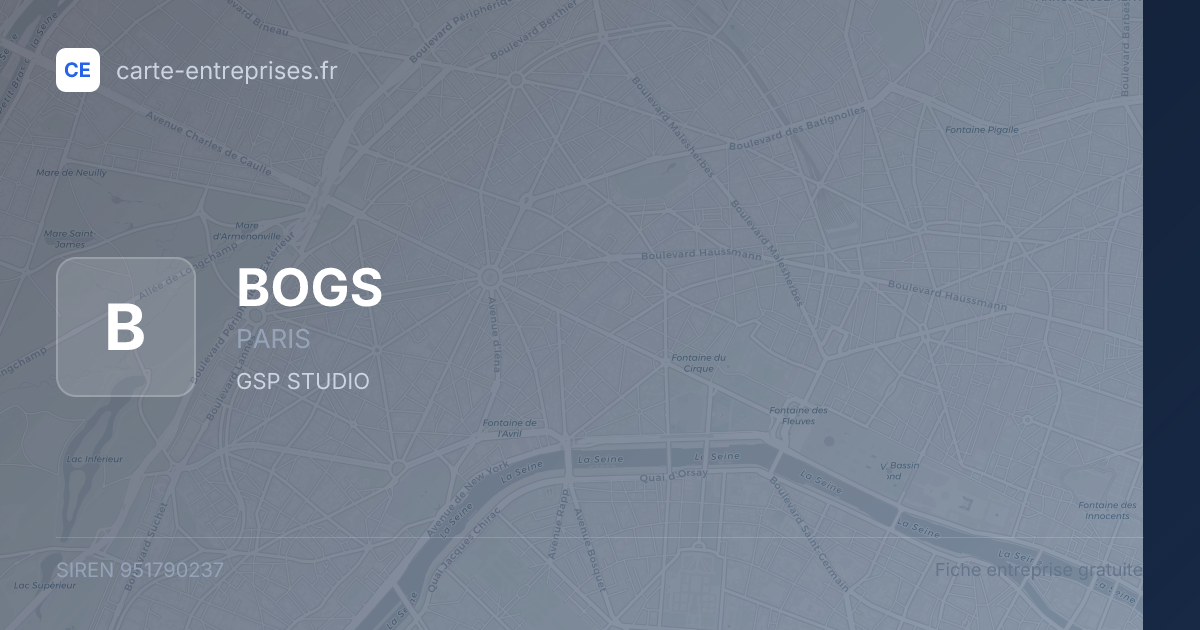 BOGS — 951790237 — fiche entreprise