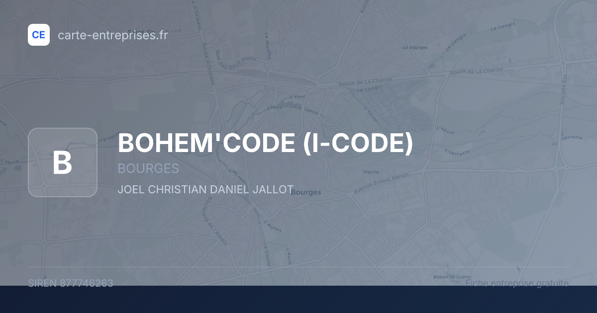 BOHEM'CODE (I-CODE) — 877746263 — fiche entreprise