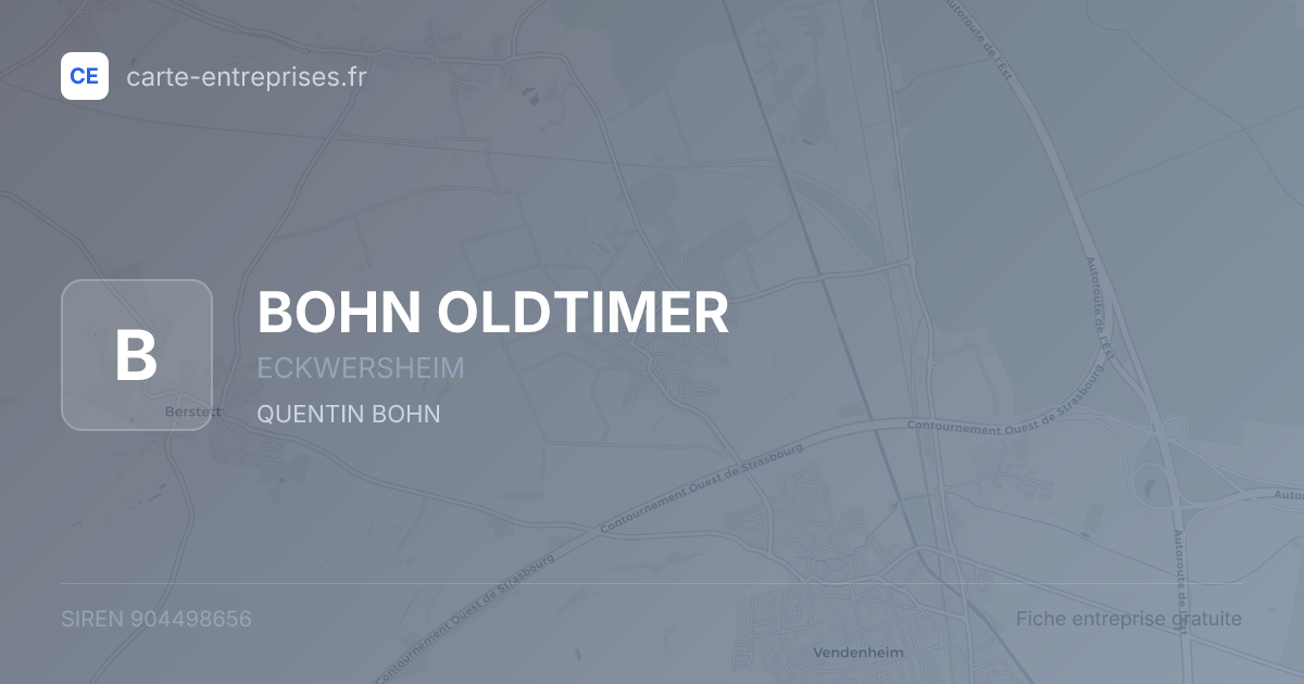 BOHN OLDTIMER — 904498656 — fiche entreprise