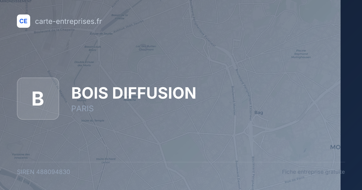 BOIS DIFFUSION — 488094830 — fiche entreprise