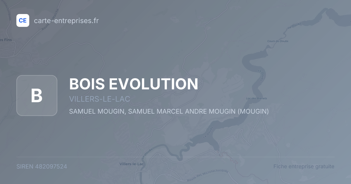 BOIS EVOLUTION — 482097524 — fiche entreprise