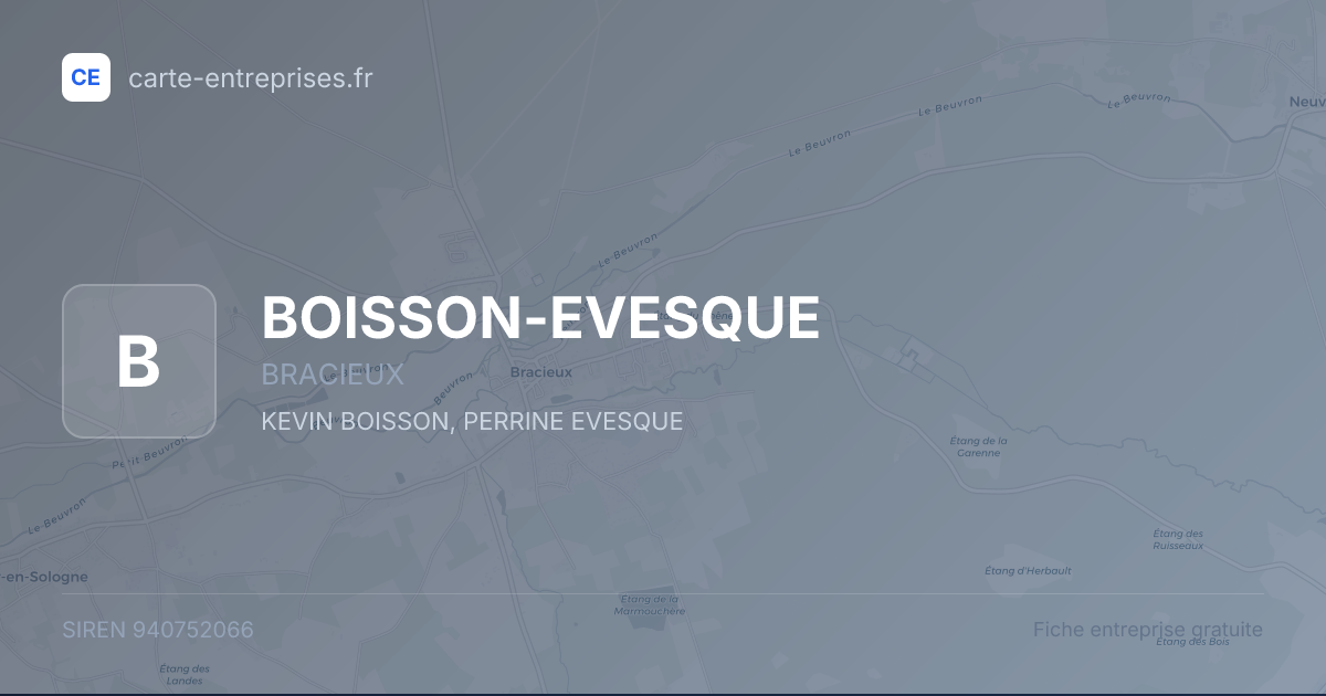 BOISSON-EVESQUE — 940752066 — fiche entreprise