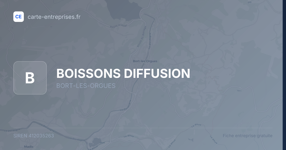 BOISSONS DIFFUSION — 412035263 — fiche entreprise