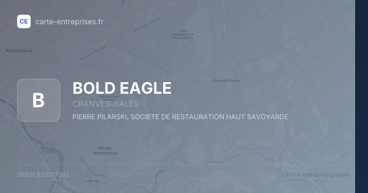 BOLD EAGLE — 833317092 — fiche entreprise
