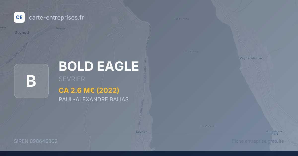 BOLD EAGLE — 898646302 — fiche entreprise
