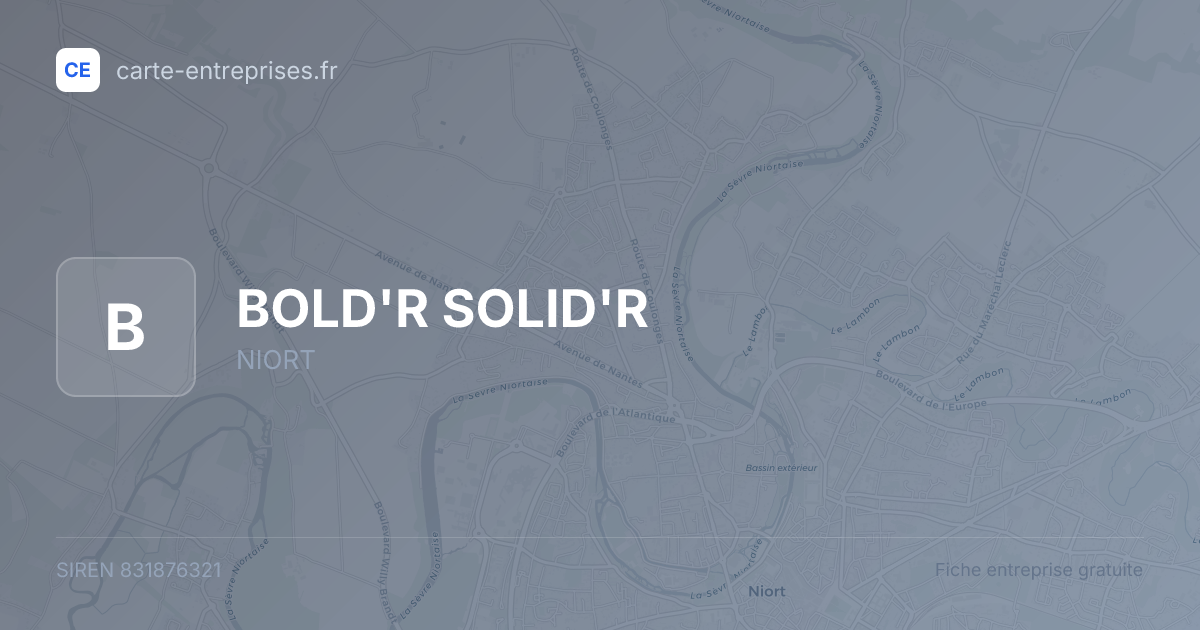 BOLD'R SOLID'R — 831876321 — fiche entreprise