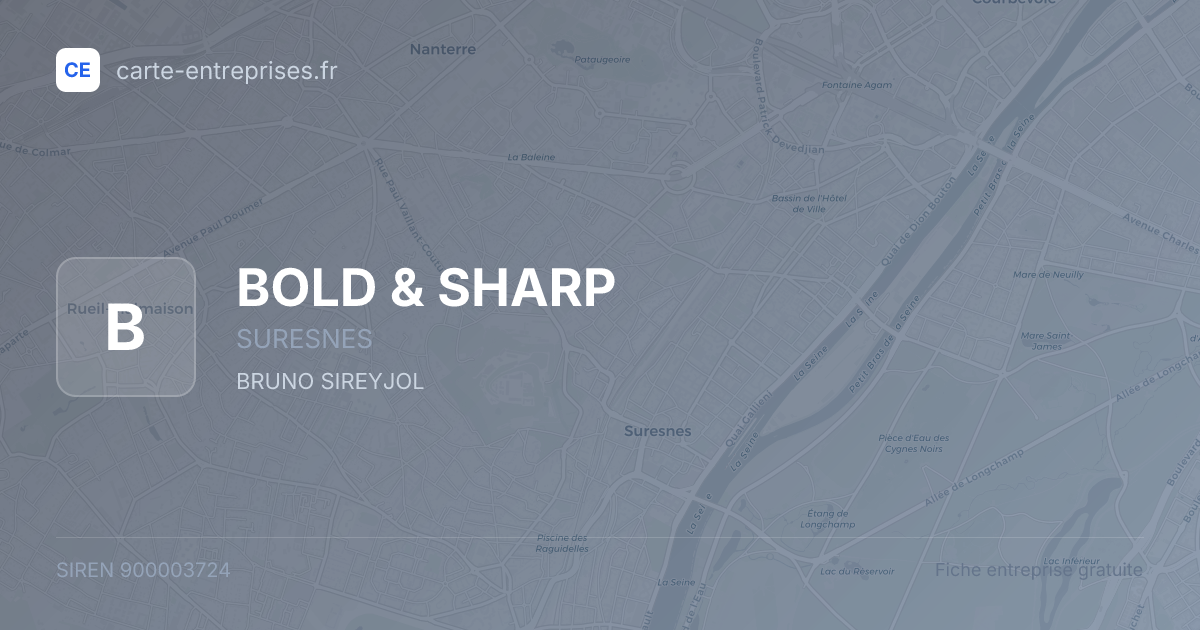 BOLD & SHARP — 900003724 — fiche entreprise