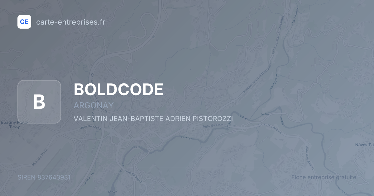 BOLDCODE — 837643931 — fiche entreprise