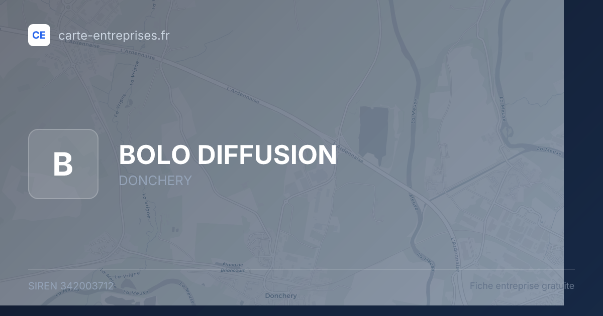 BOLO DIFFUSION — 342003712 — fiche entreprise