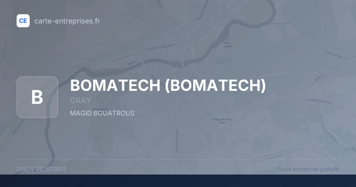BOMATECH — 982670911 — fiche entreprise
