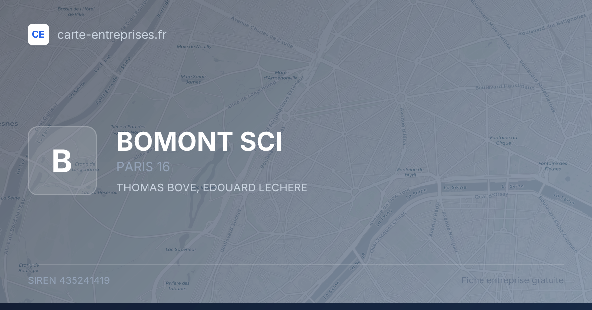 BOMONT SCI — 435241419 — fiche entreprise