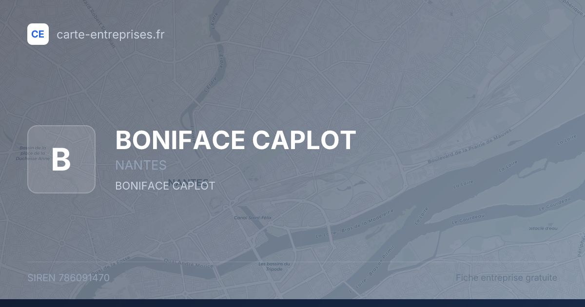 BONIFACE CAPLOT — 786091470 — fiche entreprise