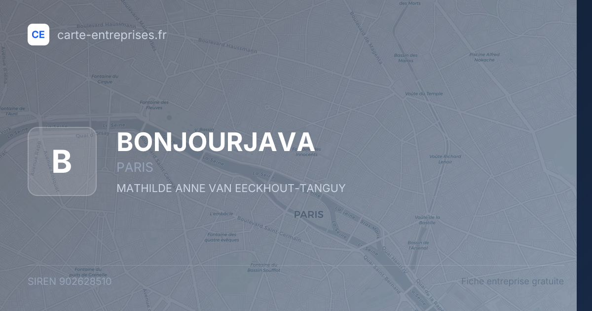 BONJOURJAVA — 902628510 — fiche entreprise