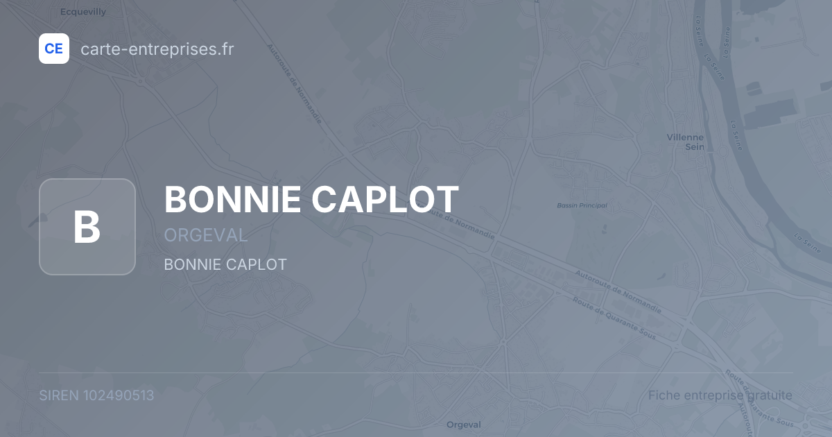 BONNIE CAPLOT — 102490513 — fiche entreprise