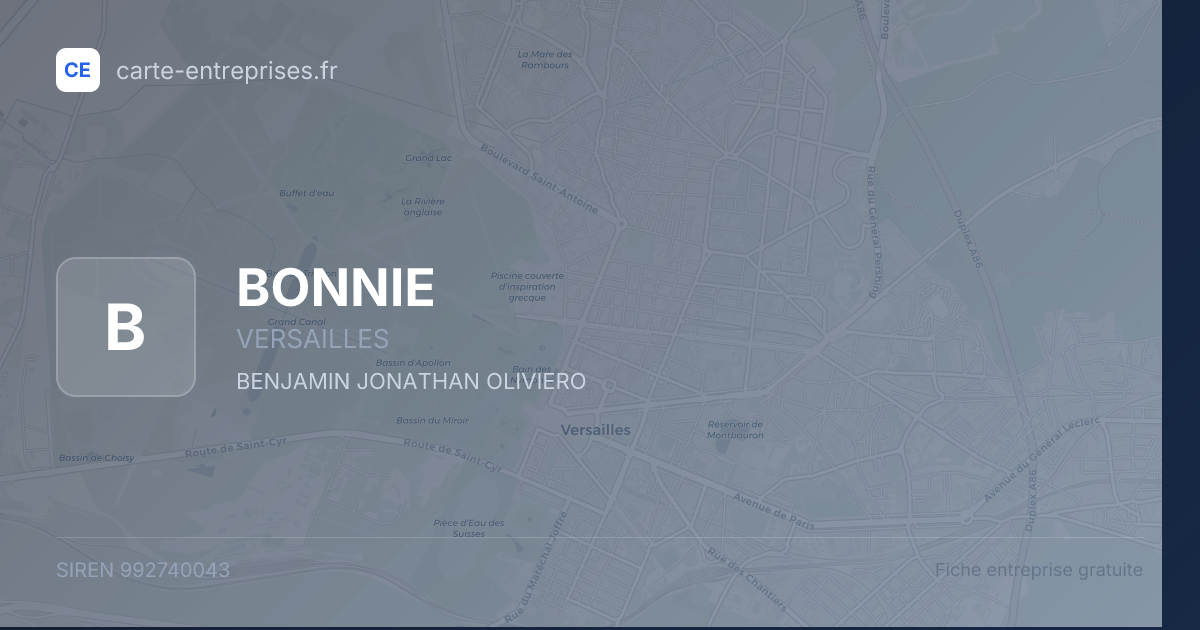 BONNIE — 992740043 — fiche entreprise