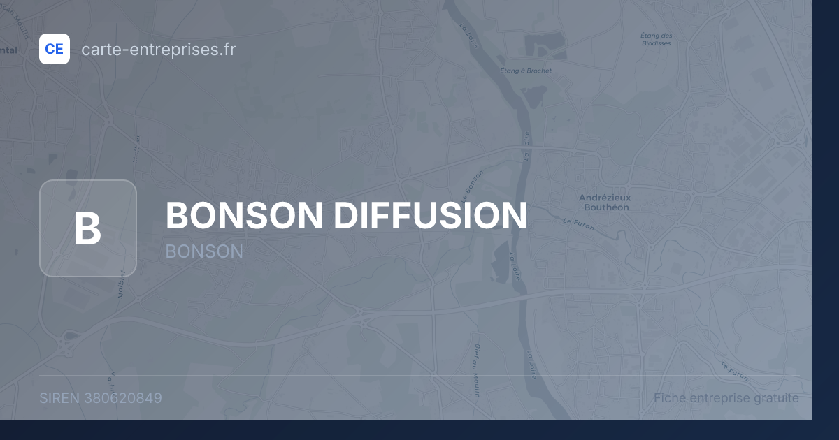 BONSON DIFFUSION — 380620849 — fiche entreprise