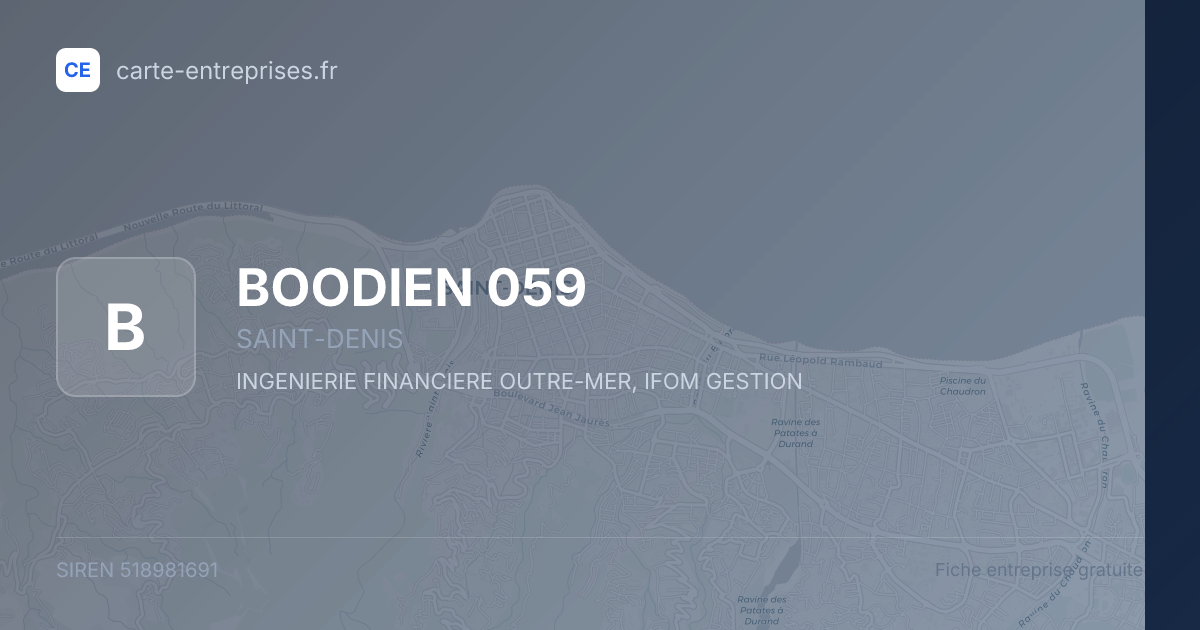 BOODIEN 059 — 518981691 — fiche entreprise