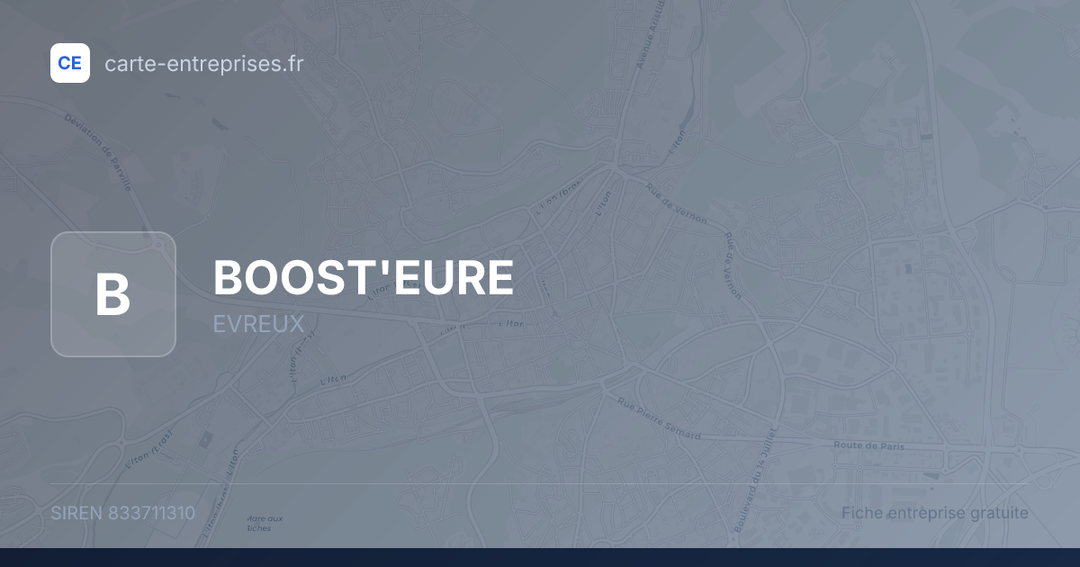 BOOST'EURE — 833711310 — fiche entreprise