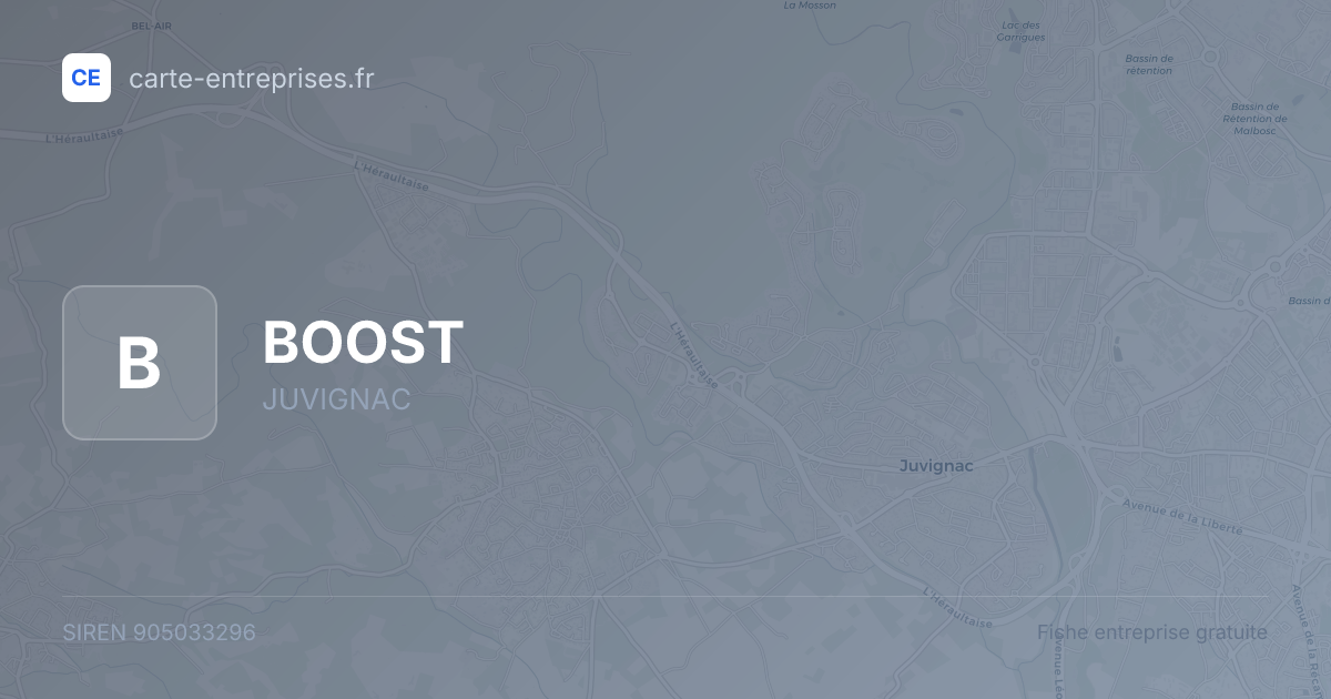 BOOST — 905033296 — fiche entreprise