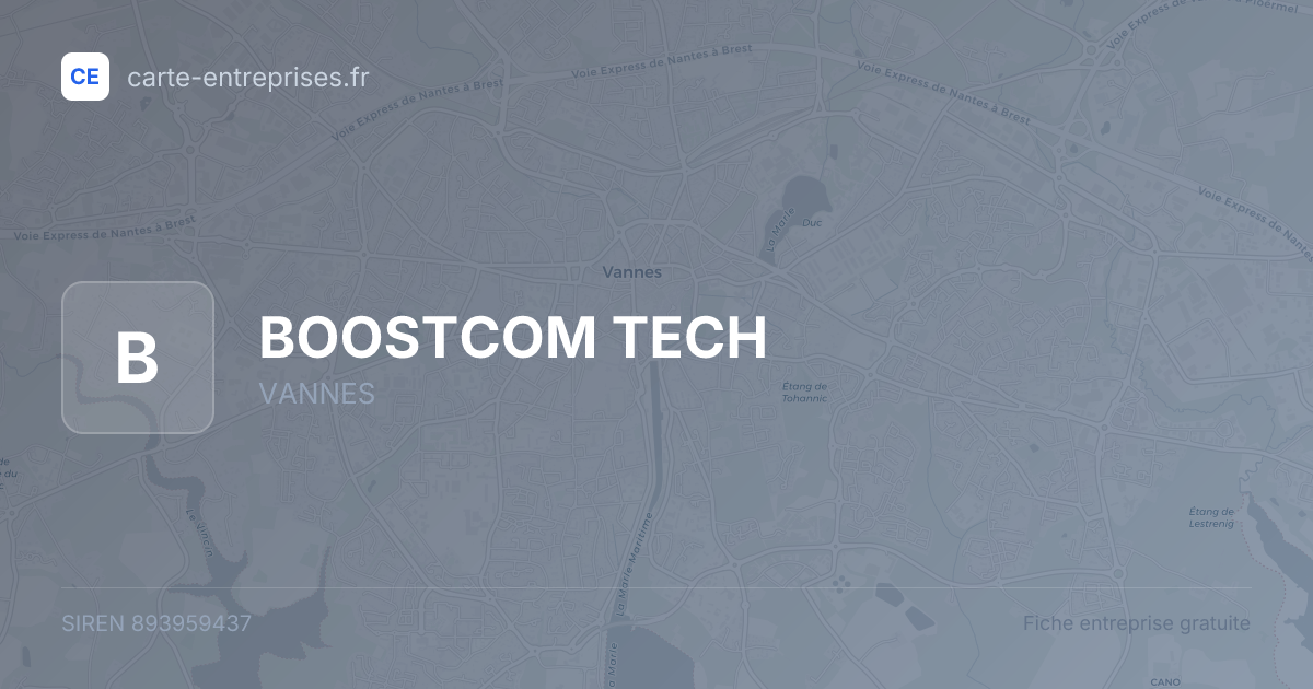 BOOSTCOM TECH — 893959437 — fiche entreprise