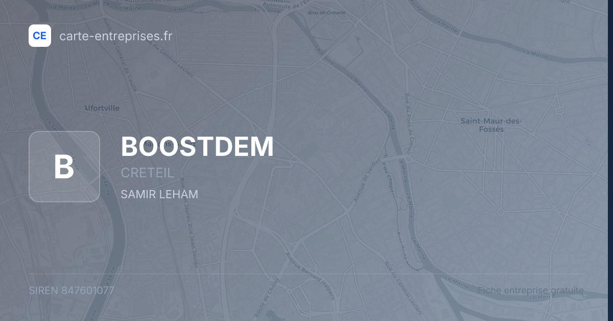 BOOSTDEM — 847601077 — fiche entreprise
