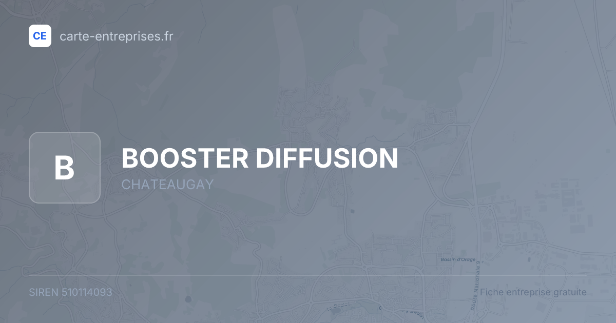 BOOSTER DIFFUSION — 510114093 — fiche entreprise