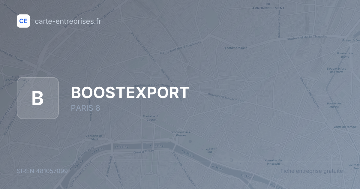 BOOSTEXPORT — 481057099 — fiche entreprise