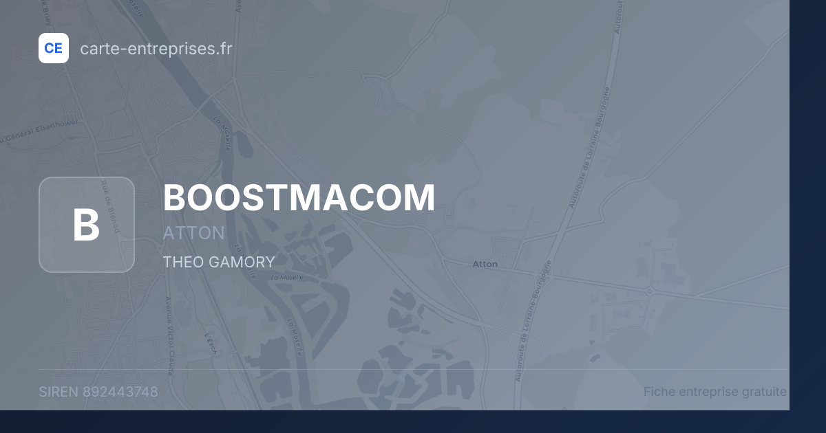 BOOSTMACOM — 892443748 — fiche entreprise