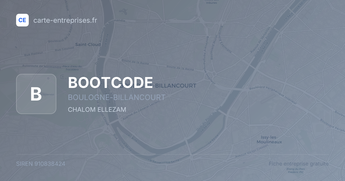 BOOTCODE — 910838424 — fiche entreprise