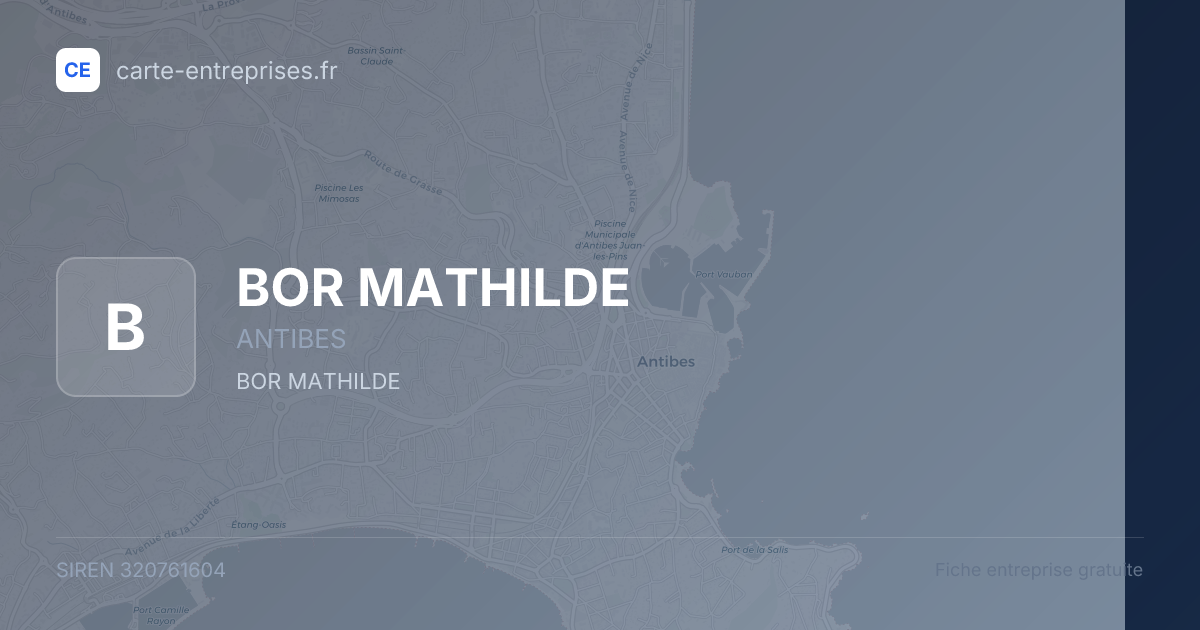 BOR MATHILDE — 320761604 — fiche entreprise