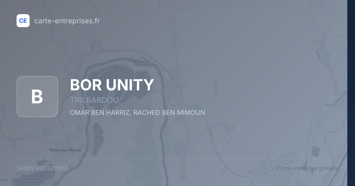 BOR UNITY — 989329065 — fiche entreprise