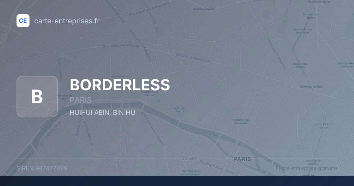 BORDERLESS — 987472099 — fiche entreprise
