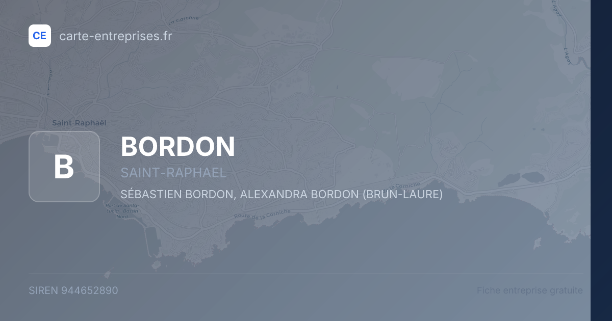 BORDON — 944652890 — fiche entreprise
