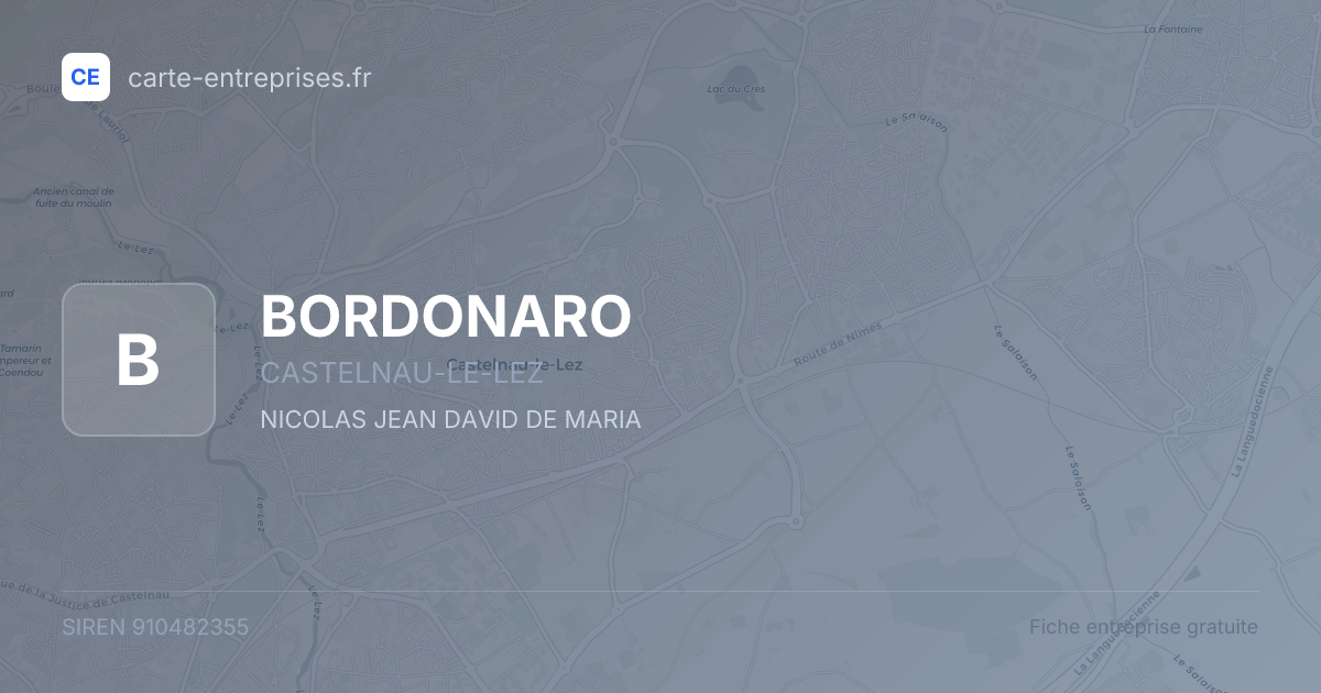BORDONARO — 910482355 — fiche entreprise