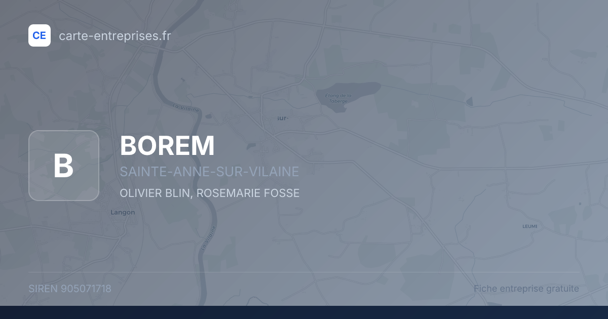BOREM — 905071718 — fiche entreprise